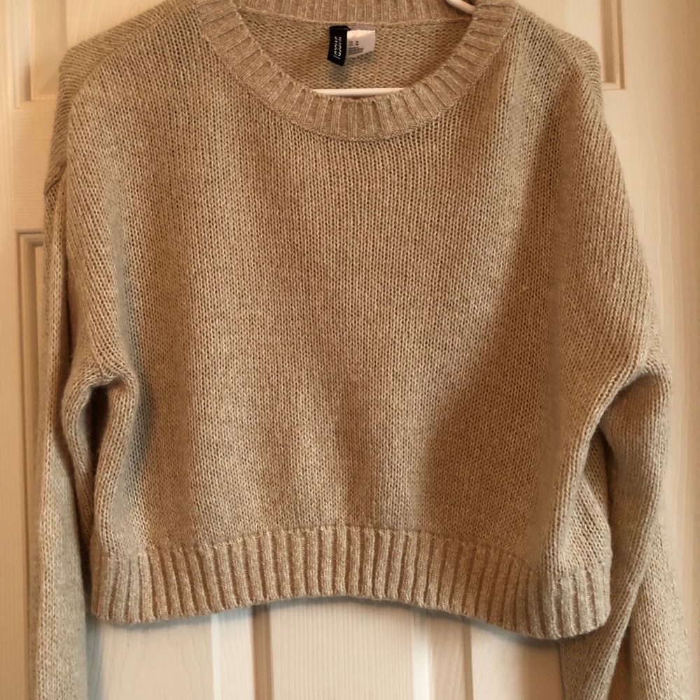 Beige cropped sweater